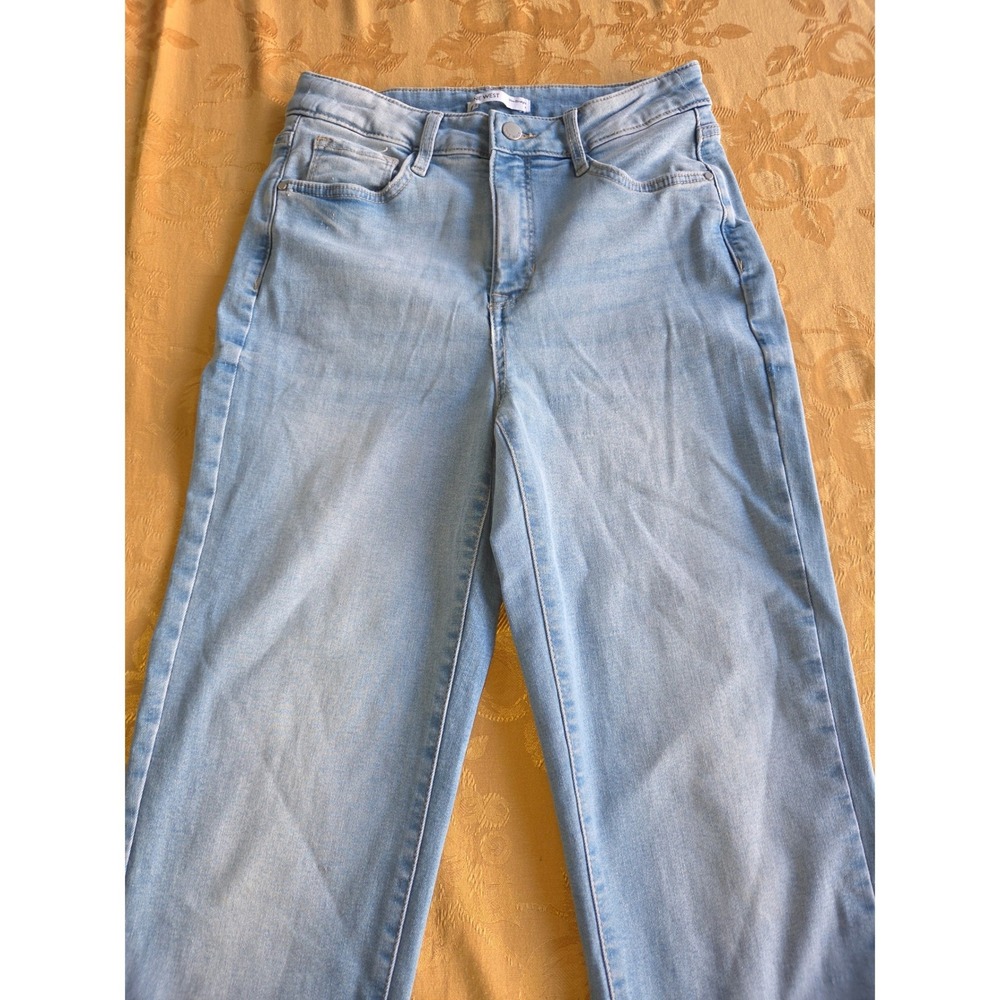 Nine West Womens Slim Straight High Rise Light Wash Denim Jeans Size 8
